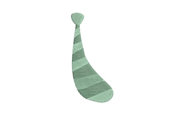 Green Striped Necktie Embroidery Design