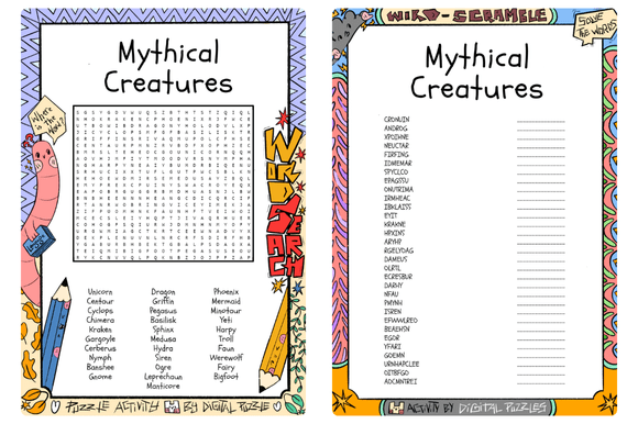 Mythical Creatures Word Search Scrambl: A Strategic Tool for Educational Workflows