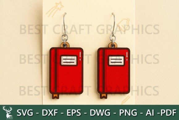 Notebook Earrings – Study Time SVG
