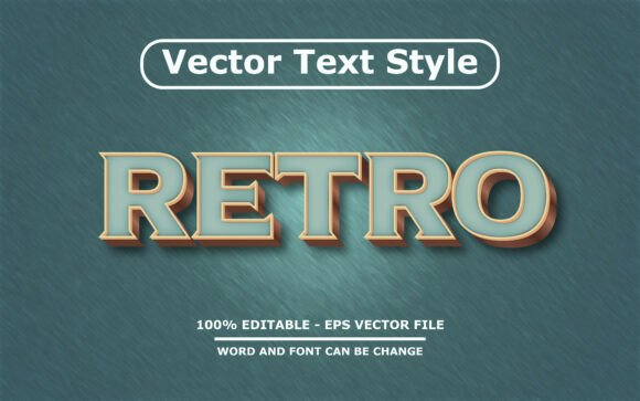 RETRO Vector Text Effect – Editable: Bringing the Neon Glow of the 80s to Your Modern Projects