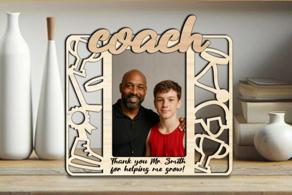 SVG Coach Hockey Sport Photo Frame Gift
