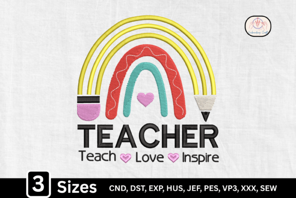 The Teach Love Inspire Rainbow Pencil: Elevating Educator Branding Through Digital Craftsmanship